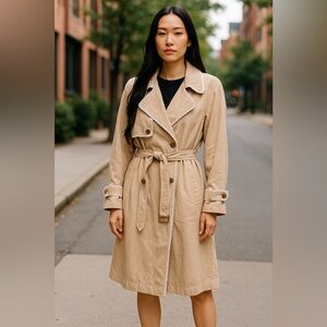 Avec Les Filles Beige Trench Coat